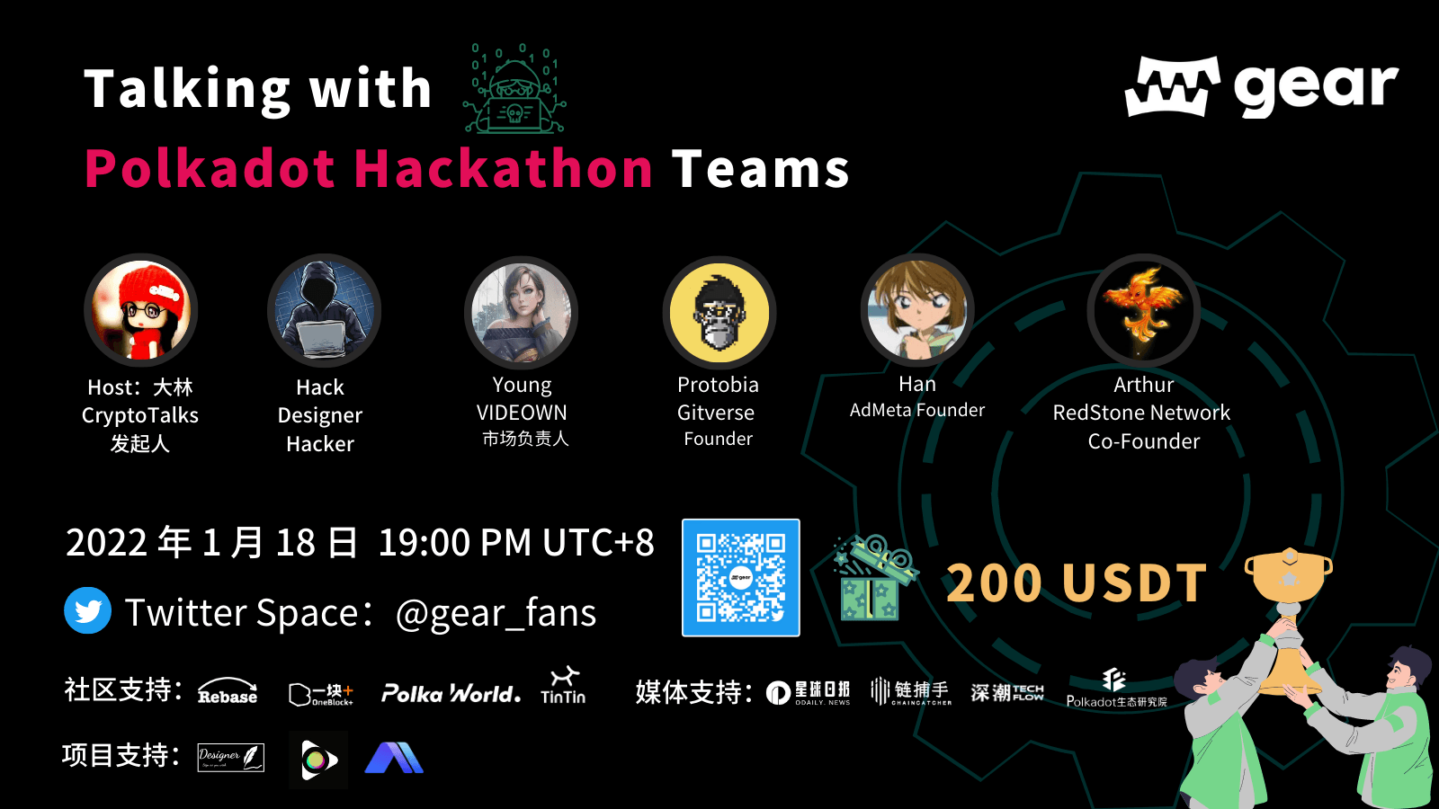 Twitter space. Polkadot Winter Hackathon