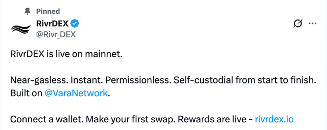 Illustration for «RivrDEX is live on mainnet.»